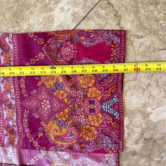 Soft Surroundings Kimono Topper Womens Large Petite Pink Boho Artsy 100% Modal - Picture 10 of 10